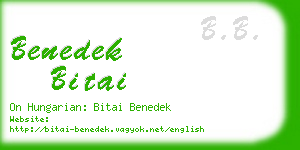 benedek bitai business card